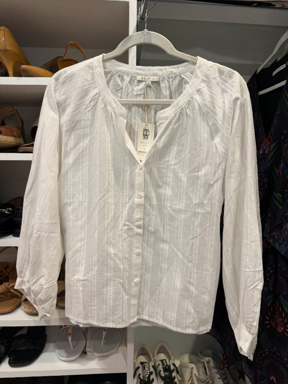 Z Supply White Cotton Blouse - Size Small